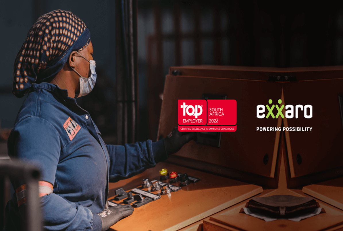 EXXARO ACHIEVES STATUS AS TOP EMPLOYER IN SOUTH AFRICA FOR 2022